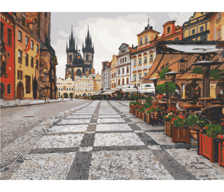 Staré mesto, Praha 40x50cm - vypnuté plátno na rám